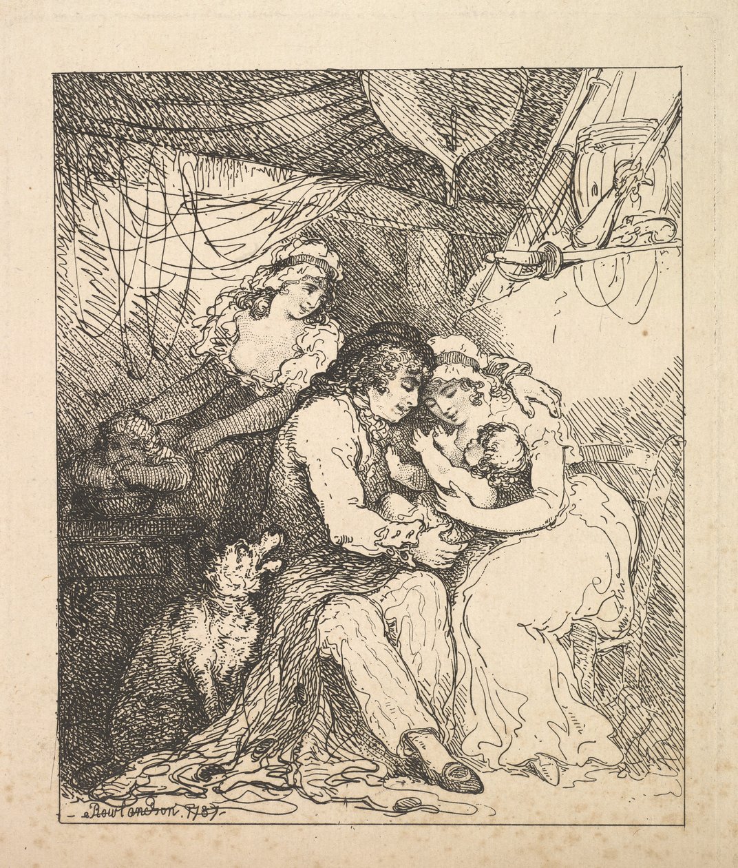 En sømands familie af Thomas Rowlandson