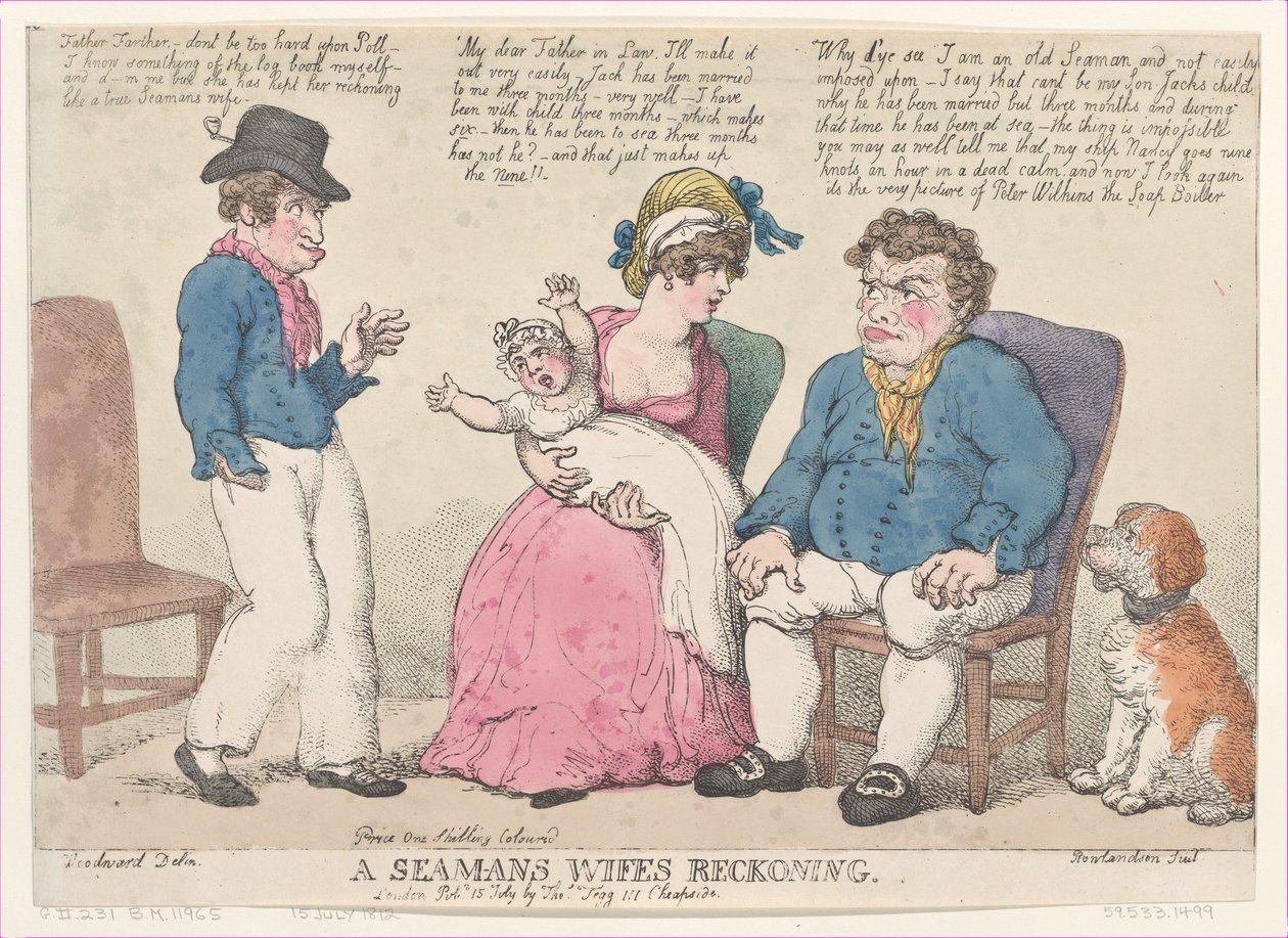 En sømandskones regning, 15. juli 1812., 15. juli 1812. af Thomas Rowlandson