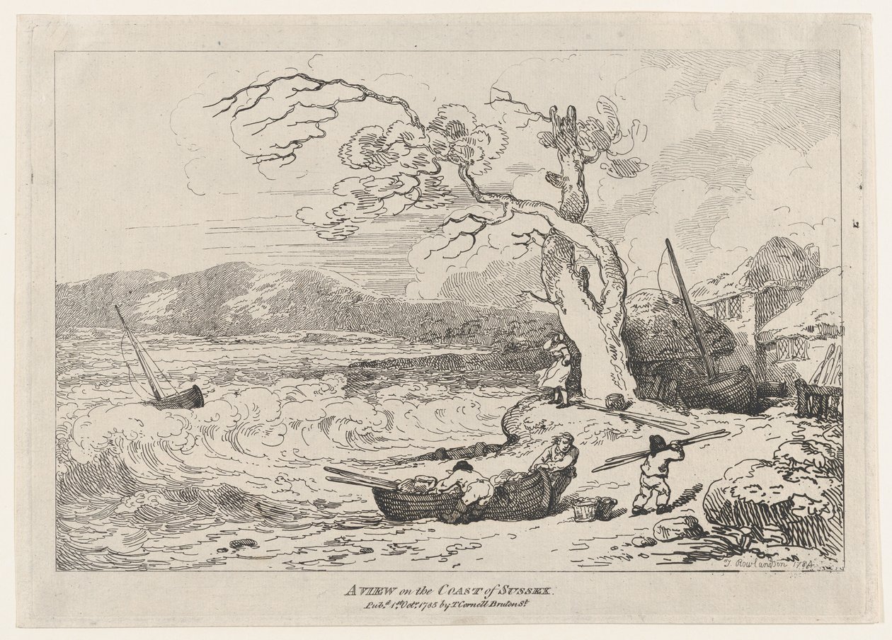 A View on the Coast of Sussex, 1. oktober 1785., 1. oktober 1785. af Thomas Rowlandson