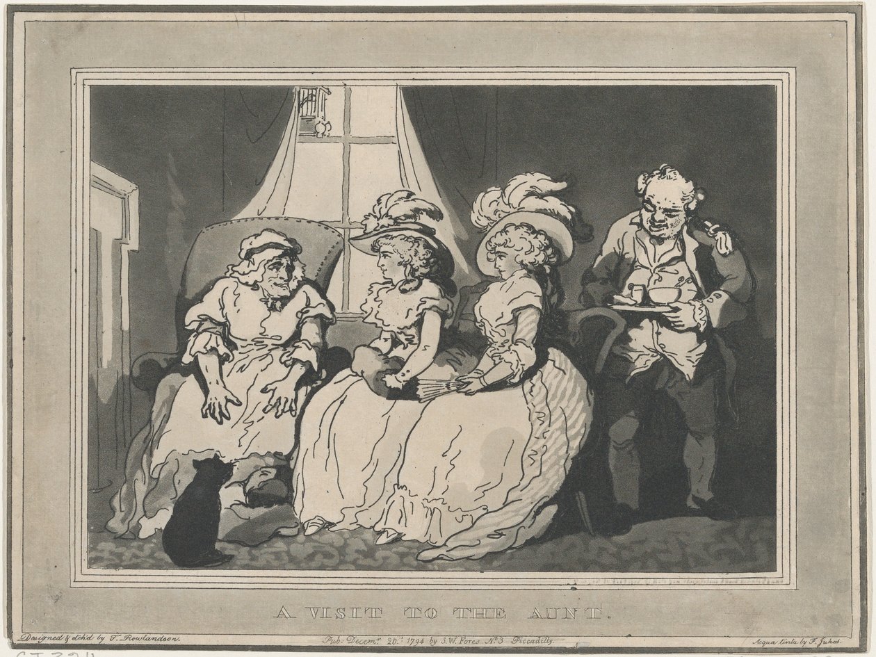 Et besøg hos tanten, 20. december 1794., 20. december 1794. af Thomas Rowlandson
