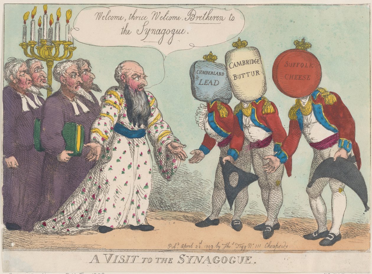 Et besøg i synagogen, 28. april 1809., 28. april 1809. af Thomas Rowlandson
