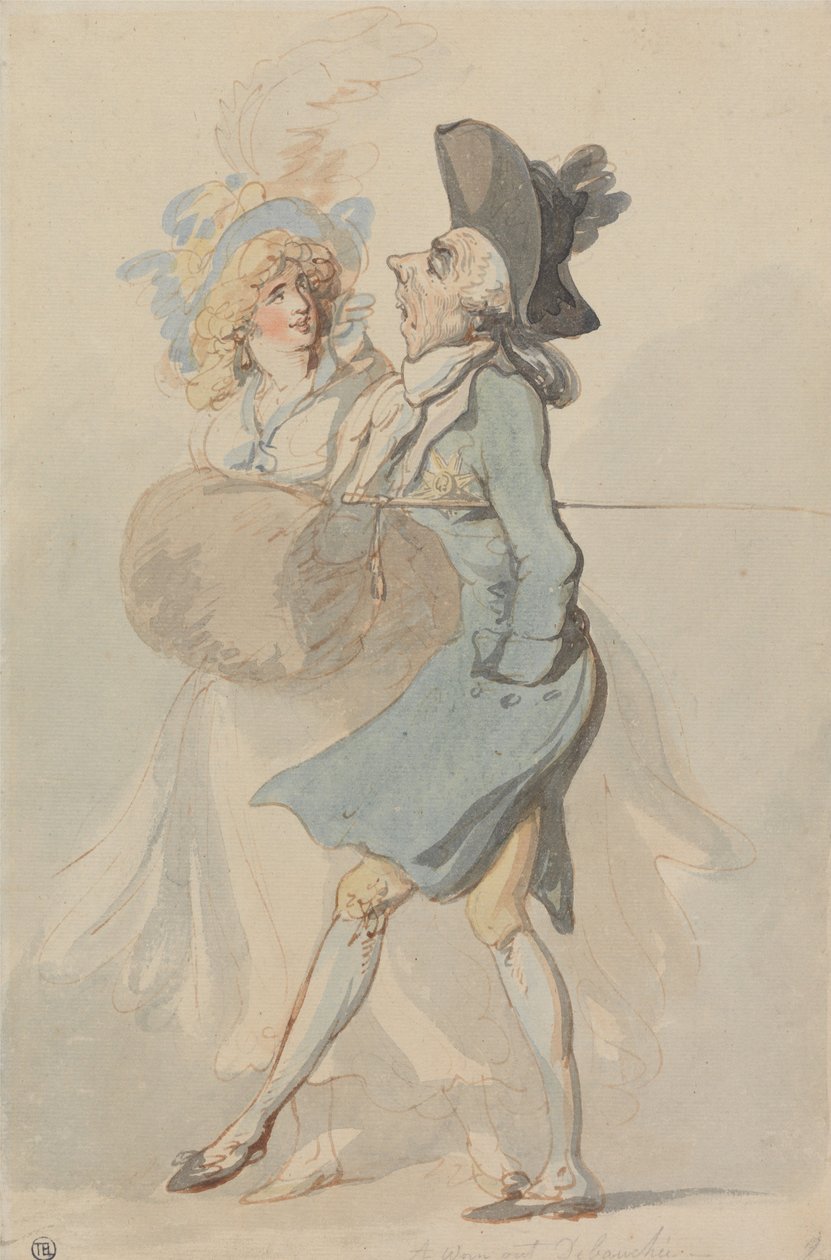 En udslidt libertiner af Thomas Rowlandson