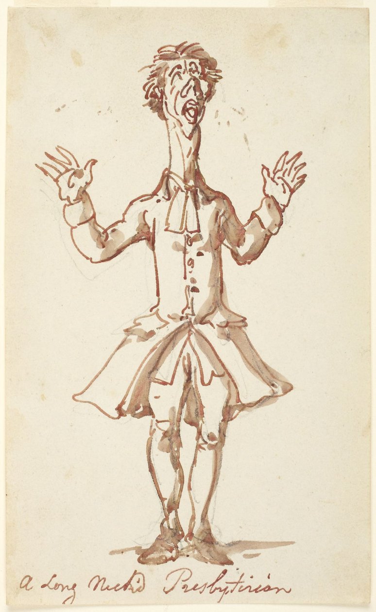 En langhalset presbyterianer af Thomas Rowlandson