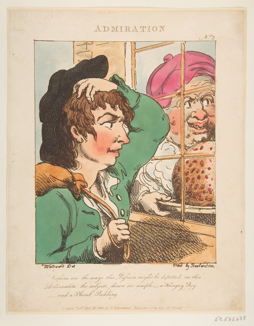 Admiration Le Brun Travested, eller karikaturer af passionerne, 20. januar 1800. af Thomas Rowlandson