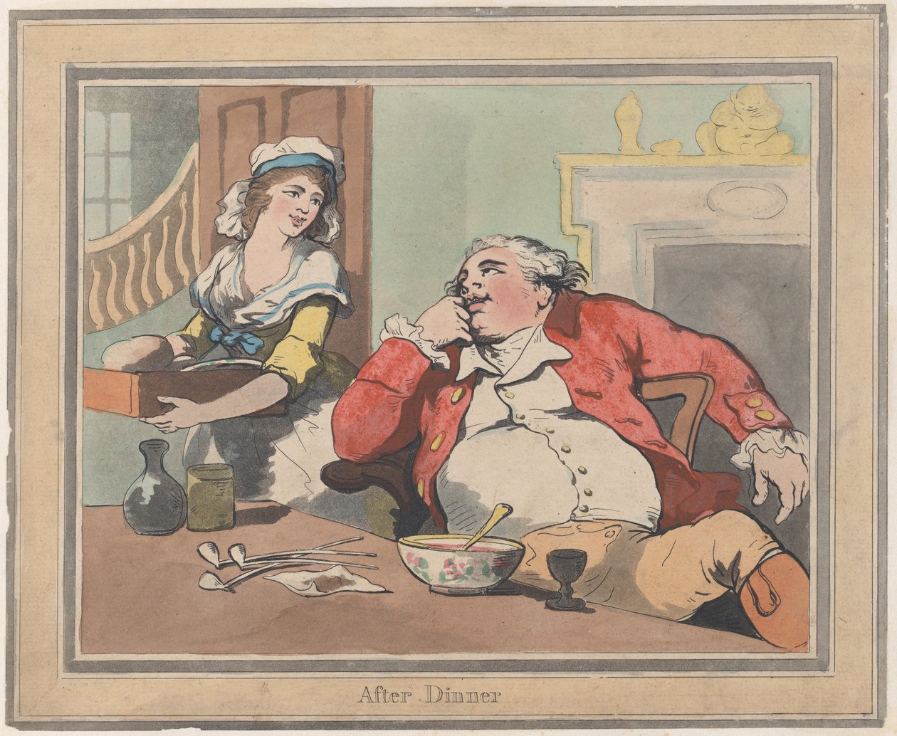 Efter middagen 22. oktober 1789., 22. oktober 1789. af Thomas Rowlandson