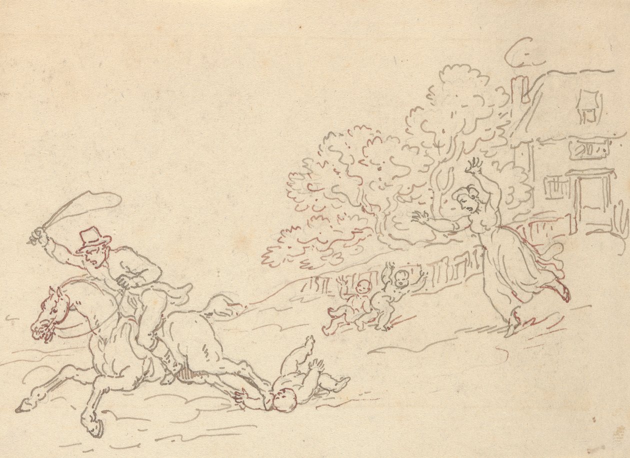 Albumtegning af Thomas Rowlandson