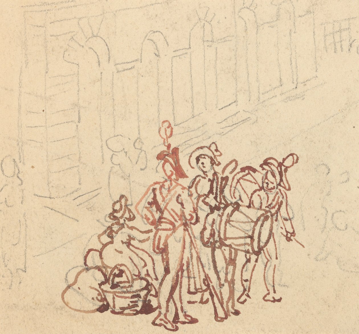 Tegning til albummet af Thomas Rowlandson