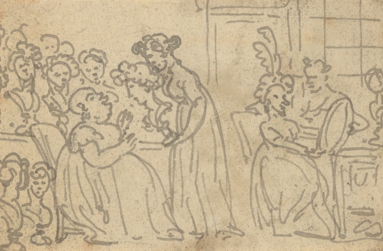 Tegning til albummet af Thomas Rowlandson