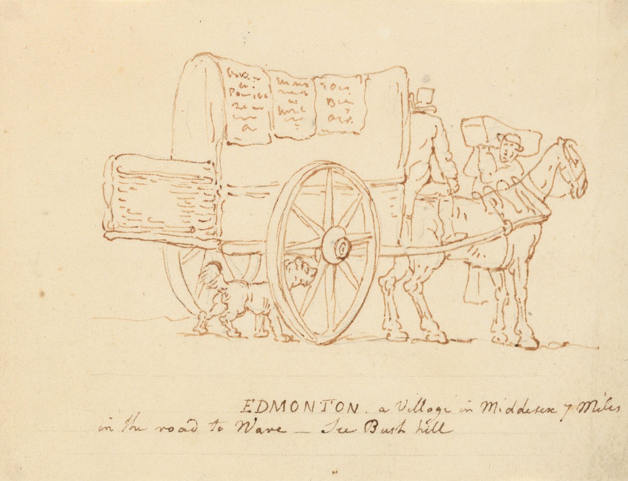 Tegning til albummet af Thomas Rowlandson