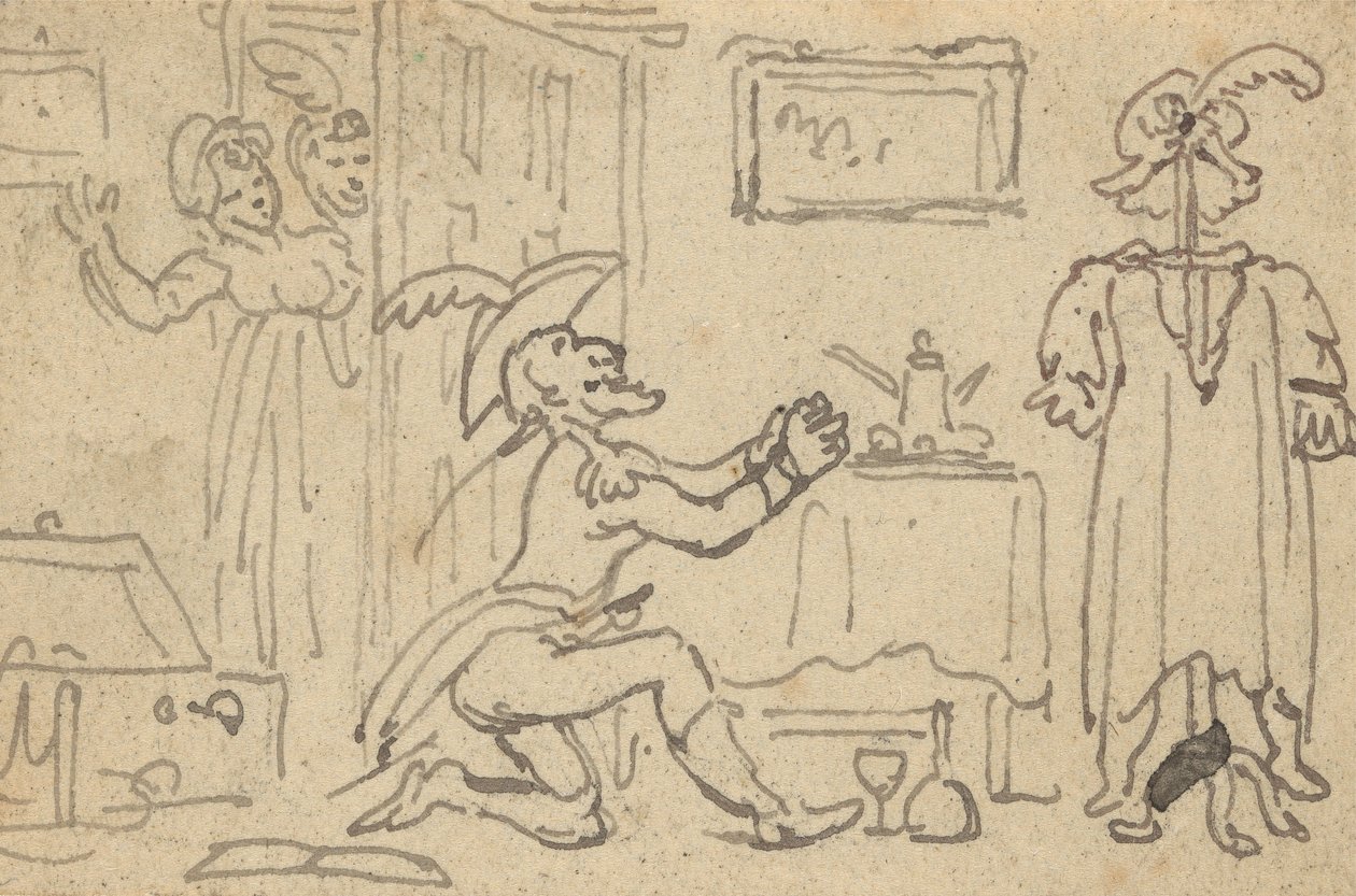 Tegning til albummet af Thomas Rowlandson