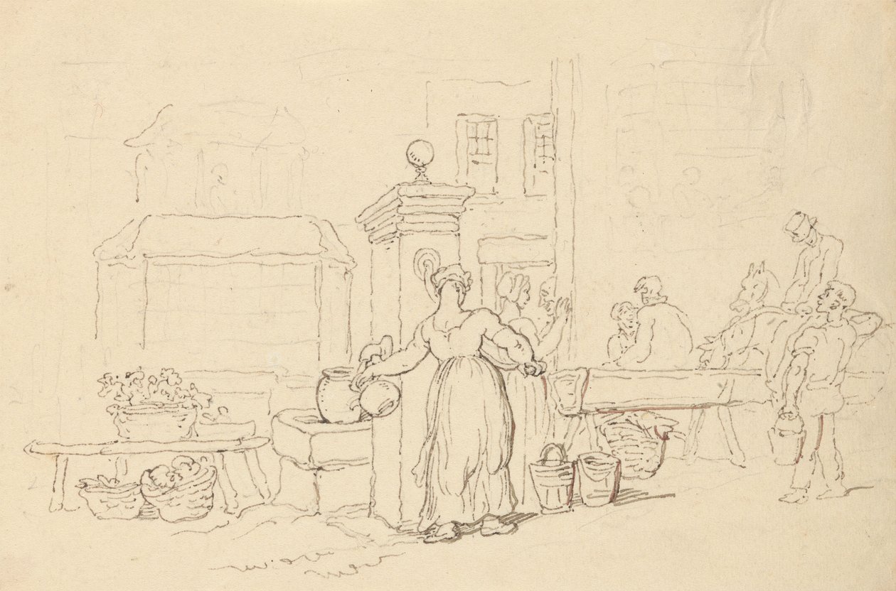 Tegning til albummet af Thomas Rowlandson