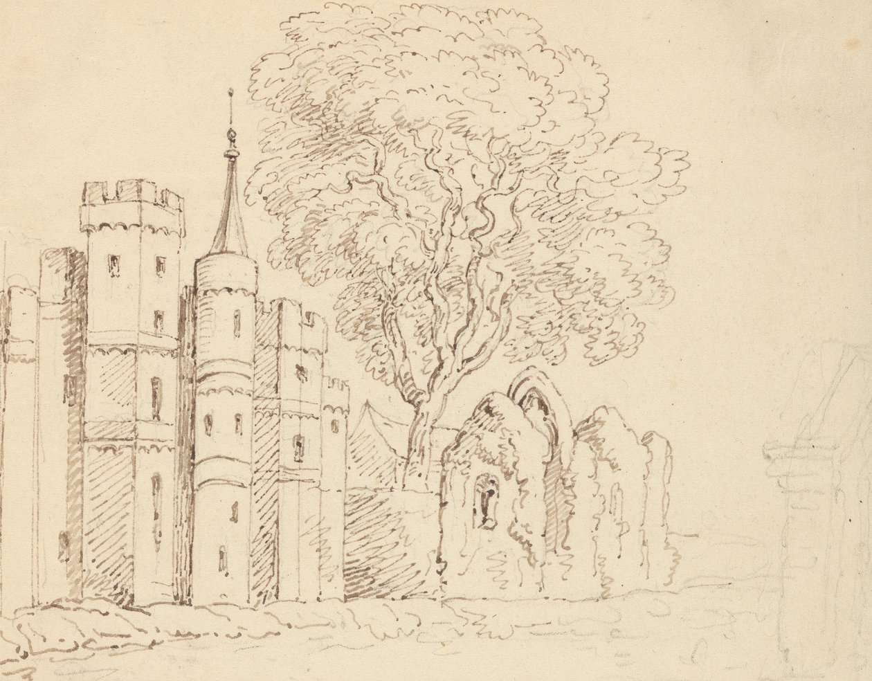Tegning til albummet af Thomas Rowlandson