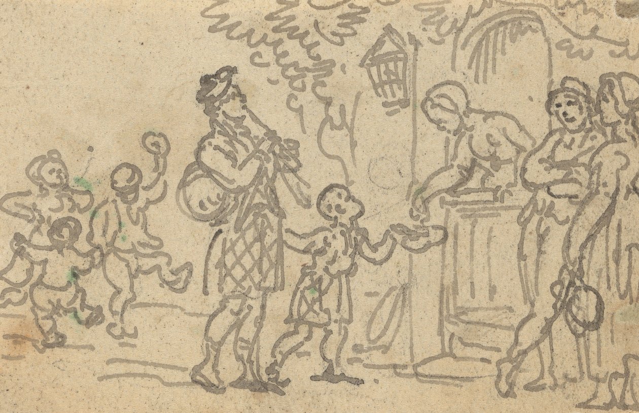 Tegning til albummet af Thomas Rowlandson