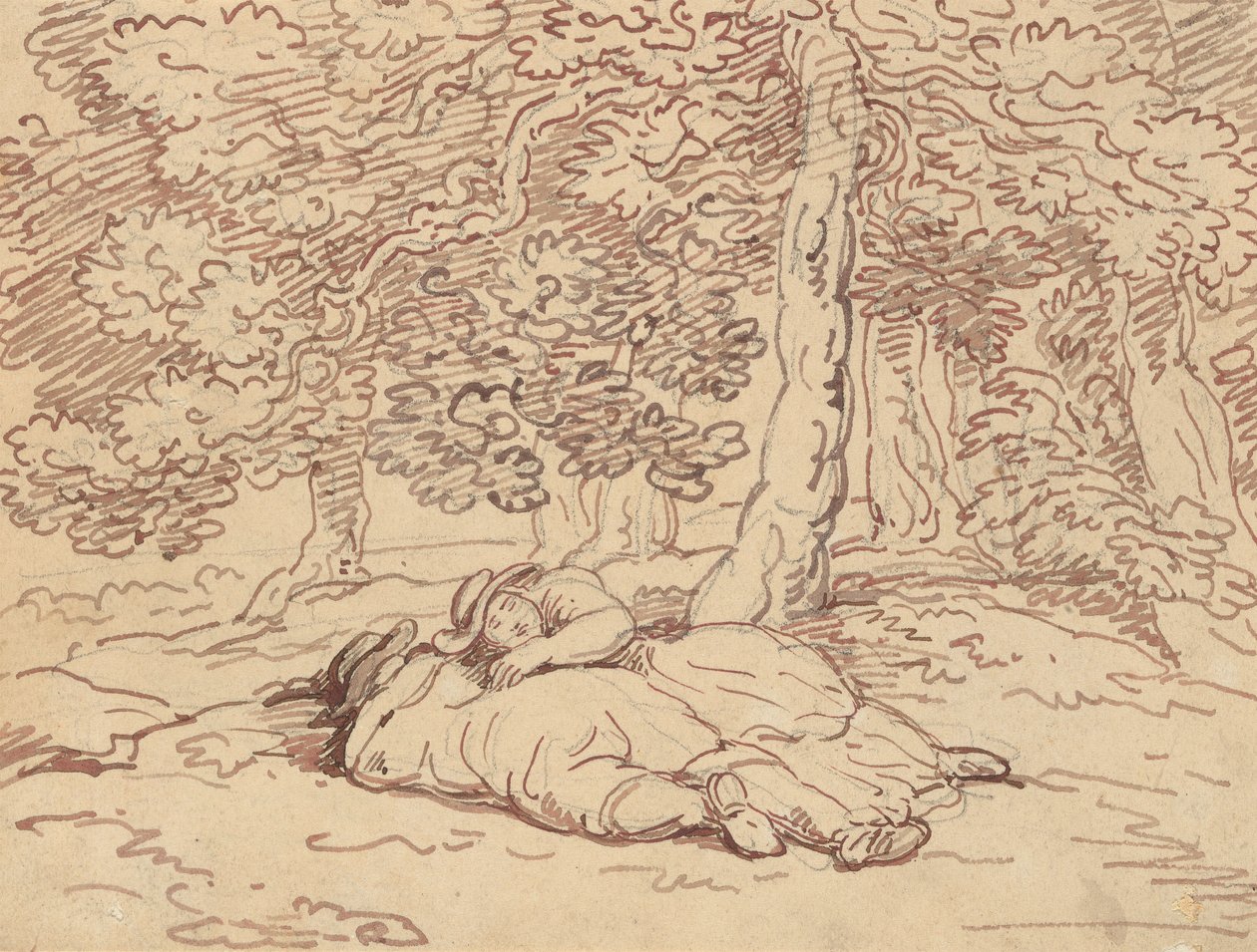 Tegning til albummet af Thomas Rowlandson