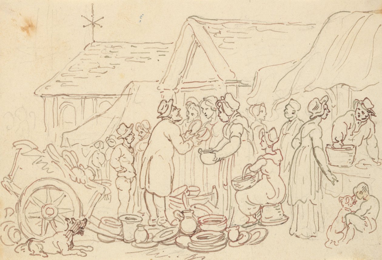 Tegning til albummet af Thomas Rowlandson