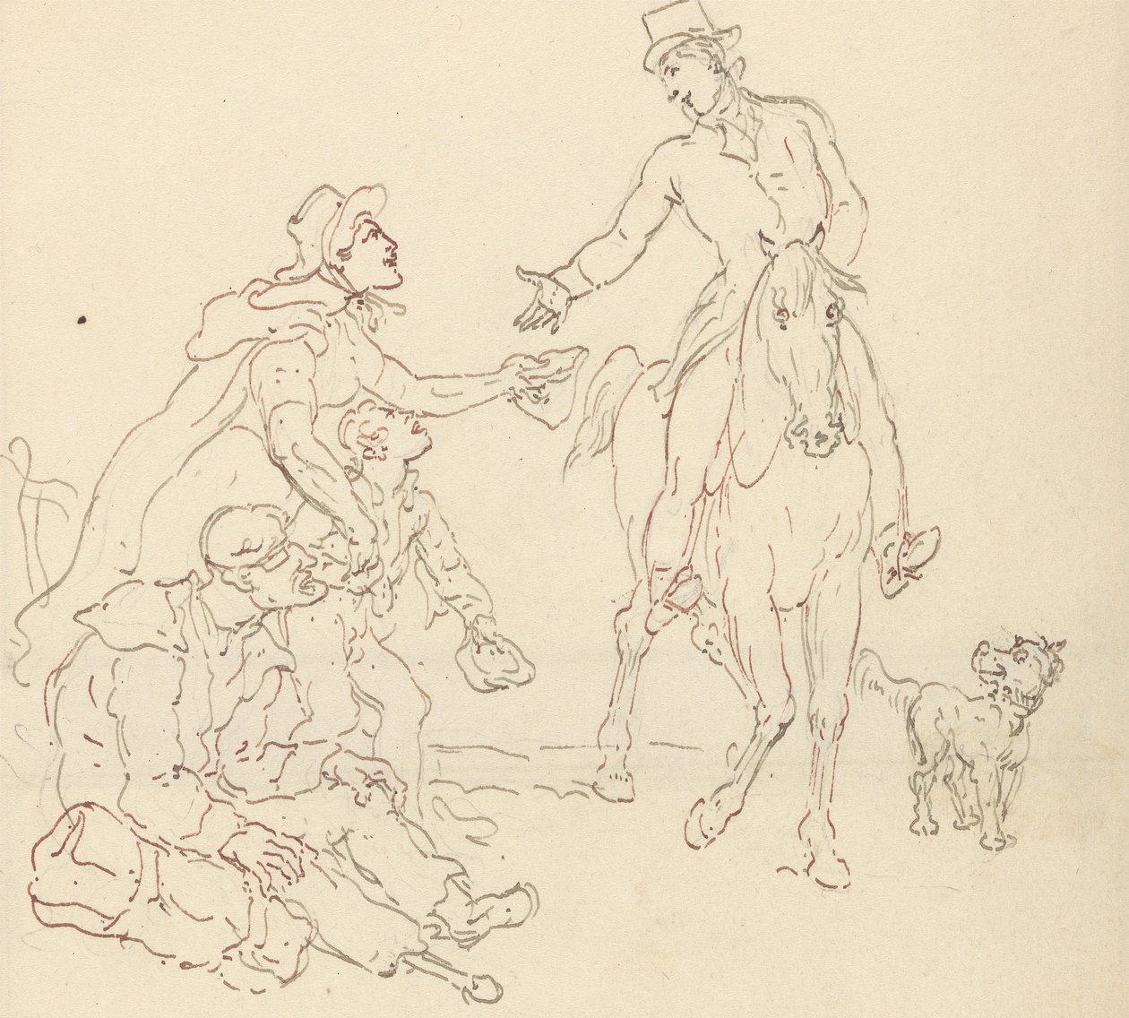 Tegning til albummet af Thomas Rowlandson