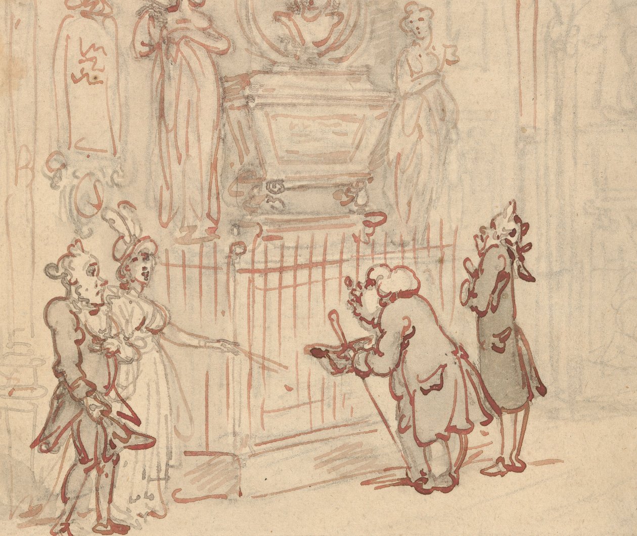 Tegning til albummet af Thomas Rowlandson