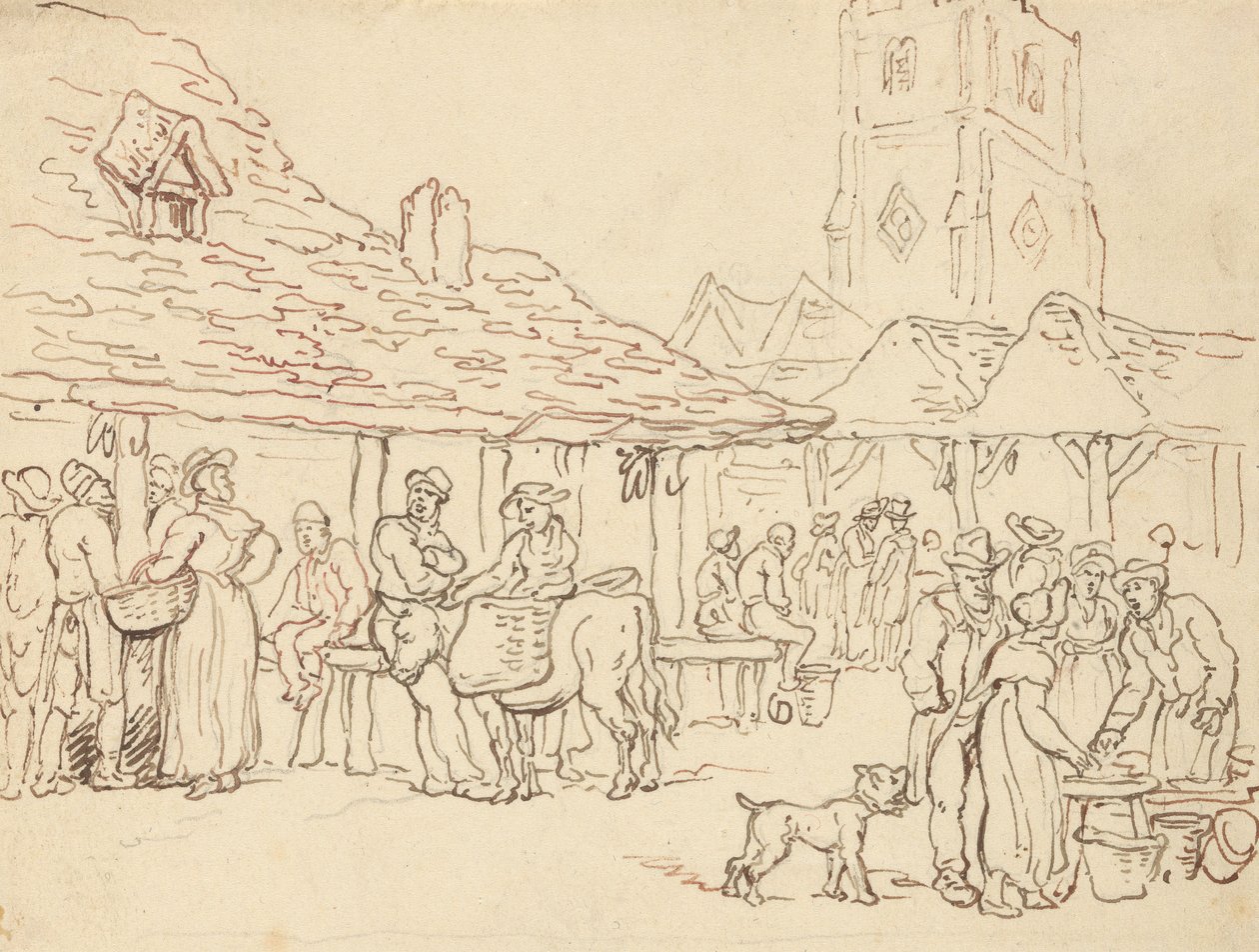 Tegning til albummet af Thomas Rowlandson