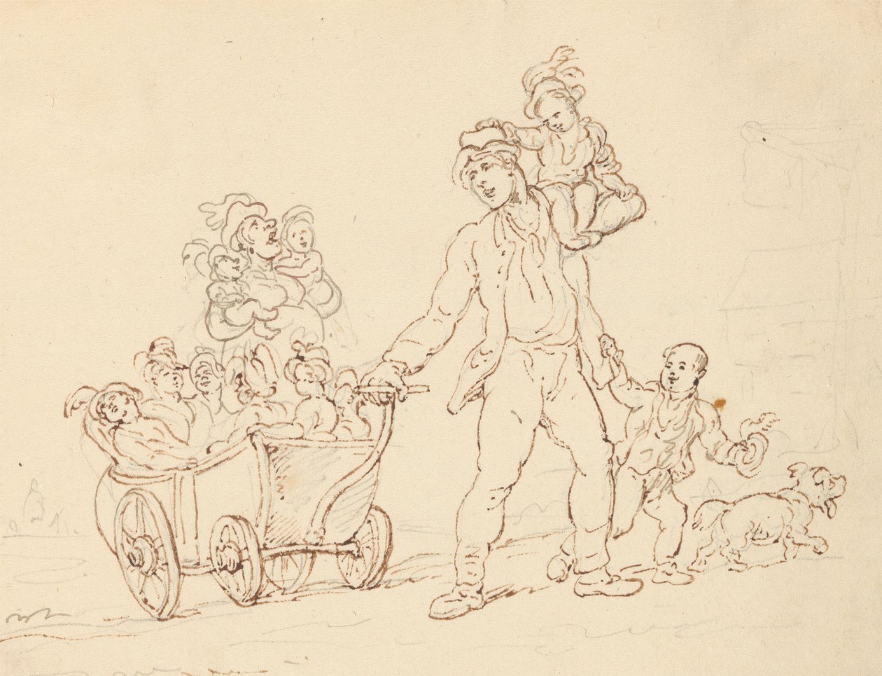 Tegning til albummet af Thomas Rowlandson