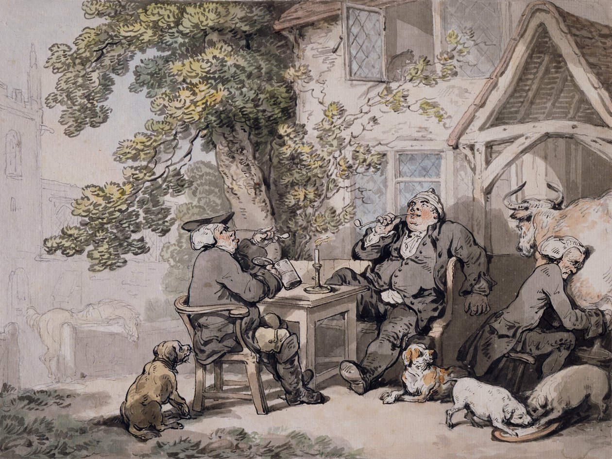 Alehouse Politikere, ca. 1785-90 af Thomas Rowlandson