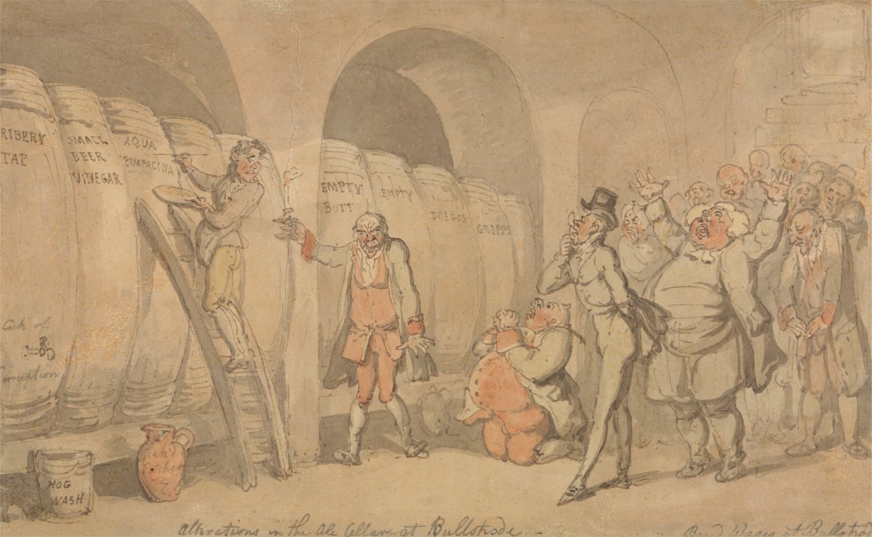 Forandringer i Alekælderen ved Bullstrode af Thomas Rowlandson