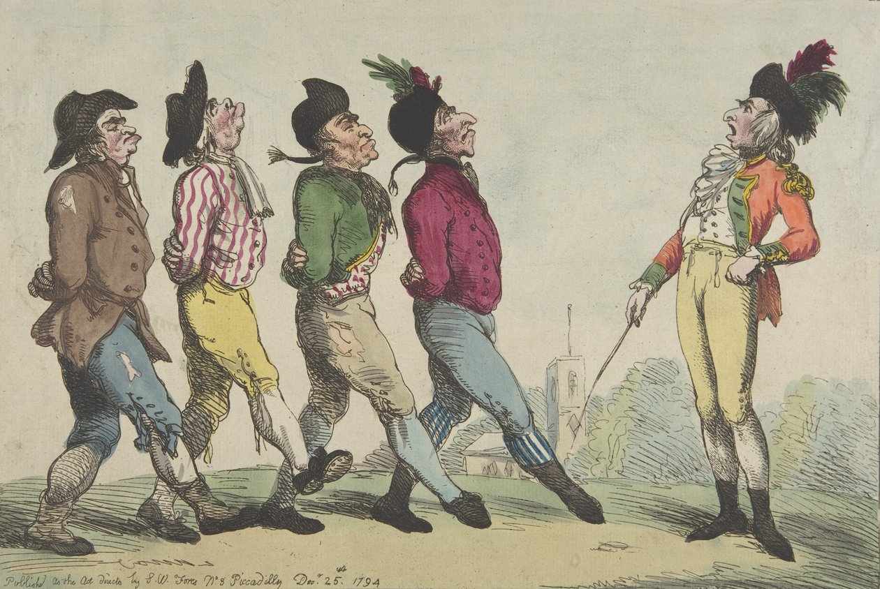 En tidlig lektion af march, 24. december 1794., 24. december 1794. af Thomas Rowlandson