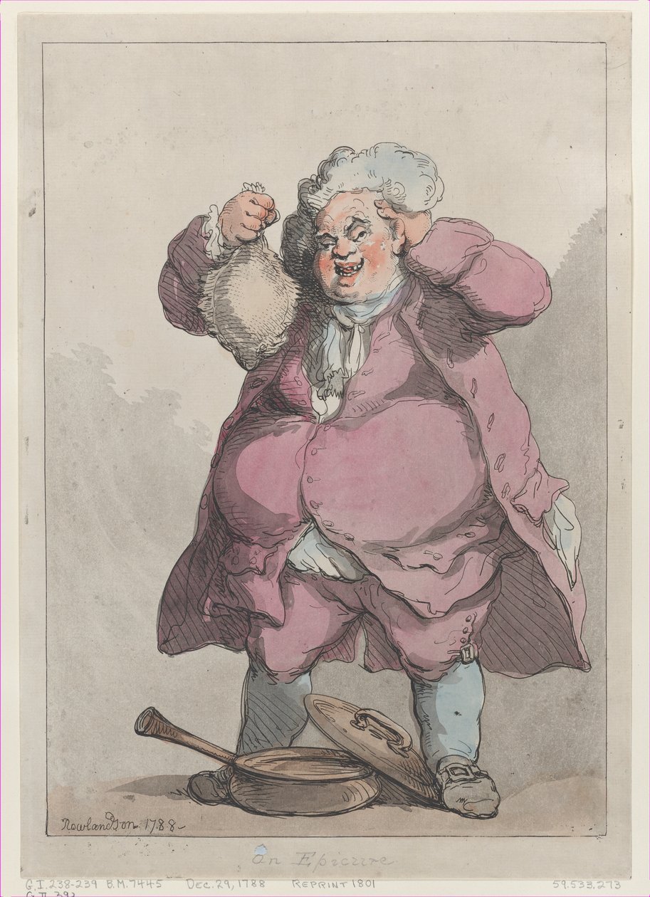 An Epicure, [29. december 1788], genudgivet 1801., [29. december 1788], genudgivet 1801. af Thomas Rowlandson