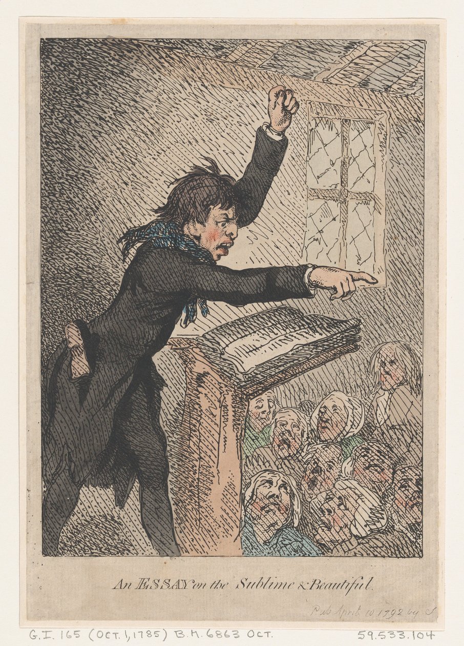 Et essay om det sublime og smukke, 10. april 1792., 10. april 1792. af Thomas Rowlandson