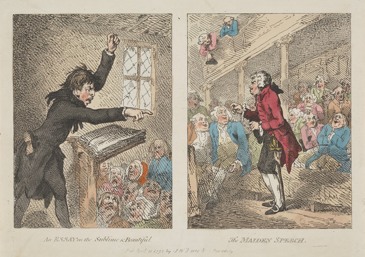 Et essay om det sublime og det skønne, »Jomfrutalen« af Thomas Rowlandson