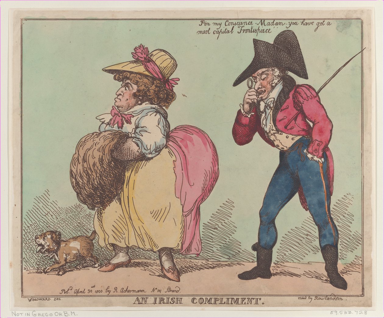 En irsk kompliment, 30. april 1800., 30. april 1800. af Thomas Rowlandson