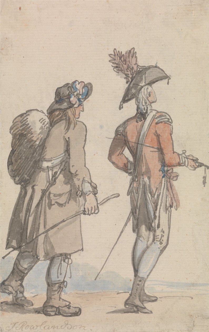En officer og hans tjener af Thomas Rowlandson