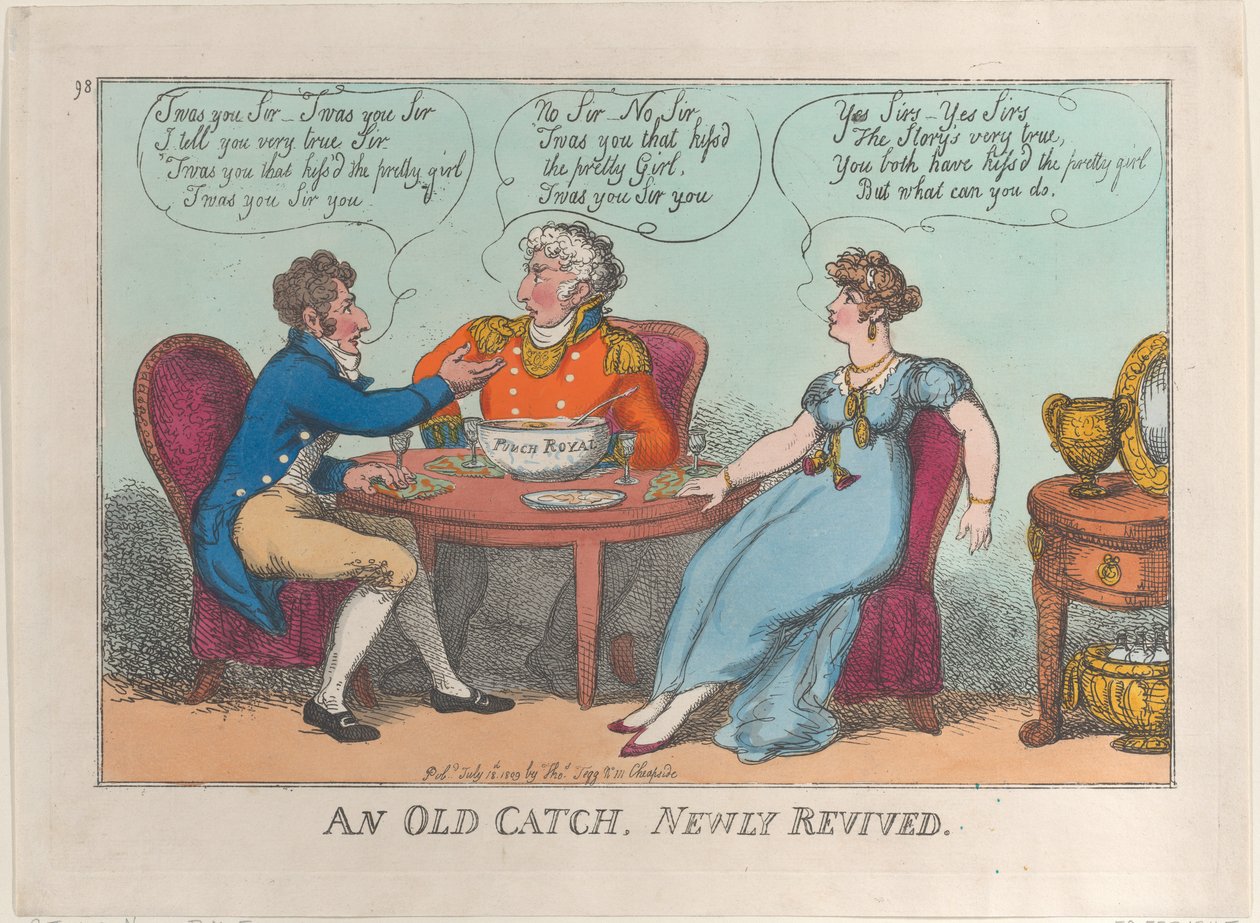 En gammel fangst, nyligt genoplivet, 18. juli 1809., 18. juli 1809. af Thomas Rowlandson