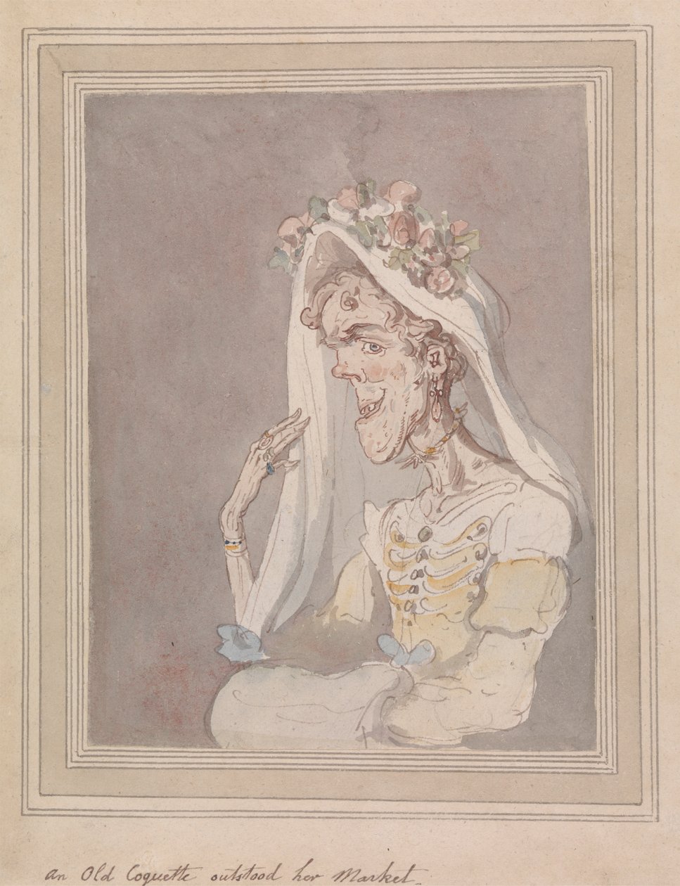 En gammel Coquette oversteg hendes Marked af Thomas Rowlandson