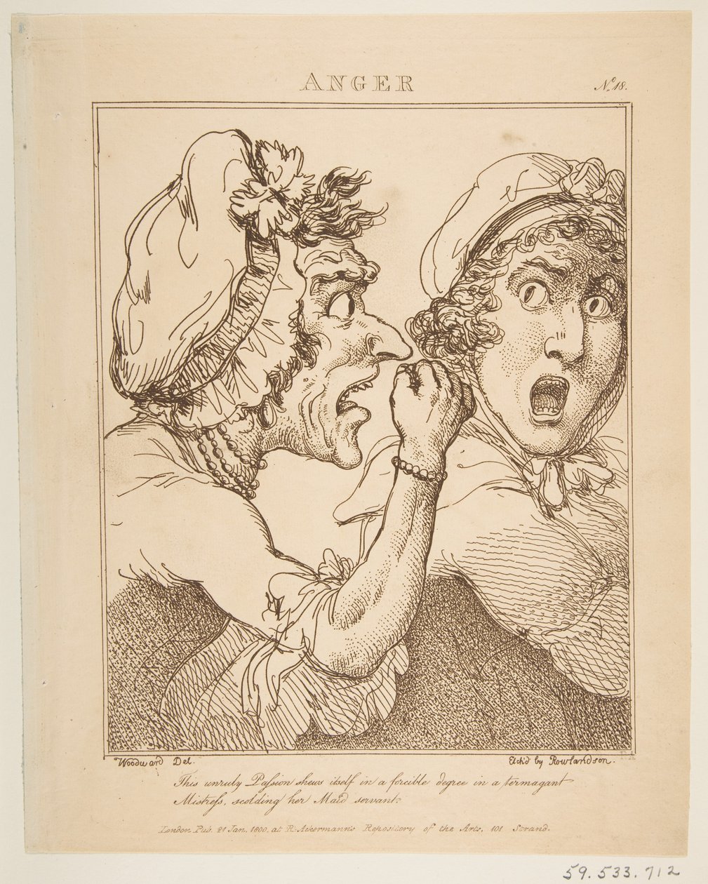 Vrede, 21. januar 1800. af Thomas Rowlandson