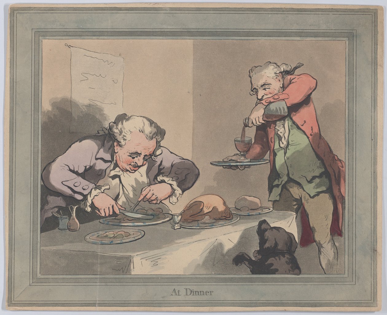 Ved Middag, 1790., 1790. af Thomas Rowlandson