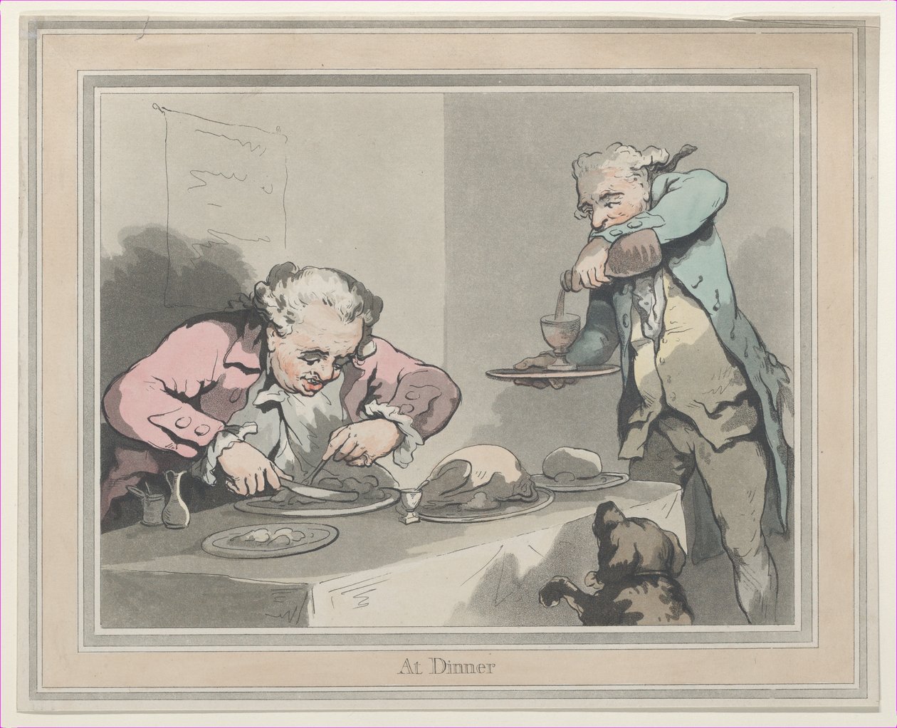 Ved middagen, 1790., 1790. af Thomas Rowlandson