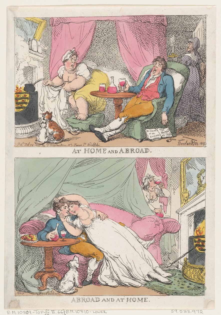 Hjemme og Udland, Udland og Hjemme, 28. Februar 1807., 28. Februar 1807. af Thomas Rowlandson
