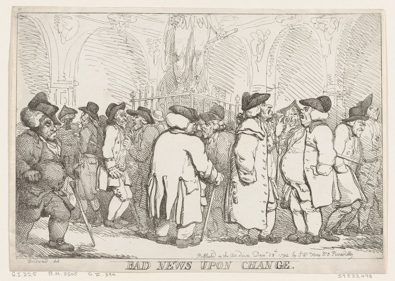 Dårlige nyheder ved forandring, 28. december 1794., 28. december 1794. af Thomas Rowlandson