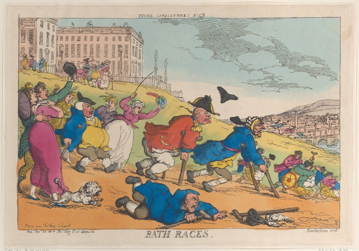 Badeløb, 20. november 1810., 20. november 1810. af Thomas Rowlandson
