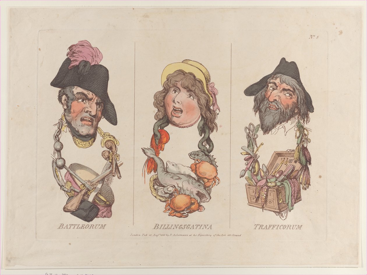 Battleorum, Billingsgatina, Trafficorum, 15. august 1800., 15. august 1800. af Thomas Rowlandson