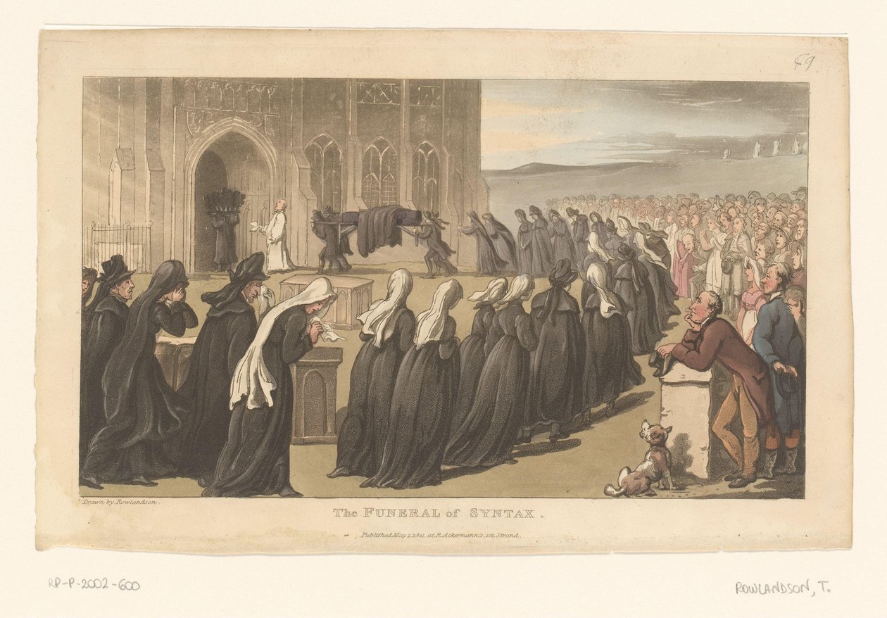 Syntax’ begravelse af Thomas Rowlandson