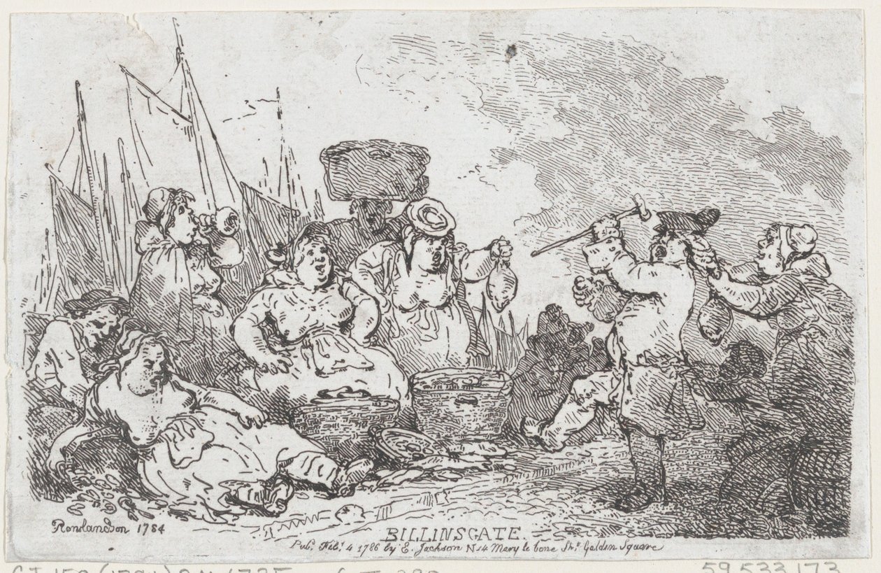 Billingsgate, 4. februar 1786., 4. februar 1786. af Thomas Rowlandson