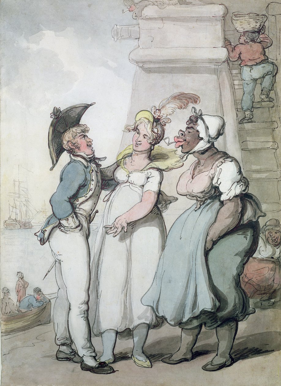 Black Magic (blæk og wc på papir) af Thomas Rowlandson
