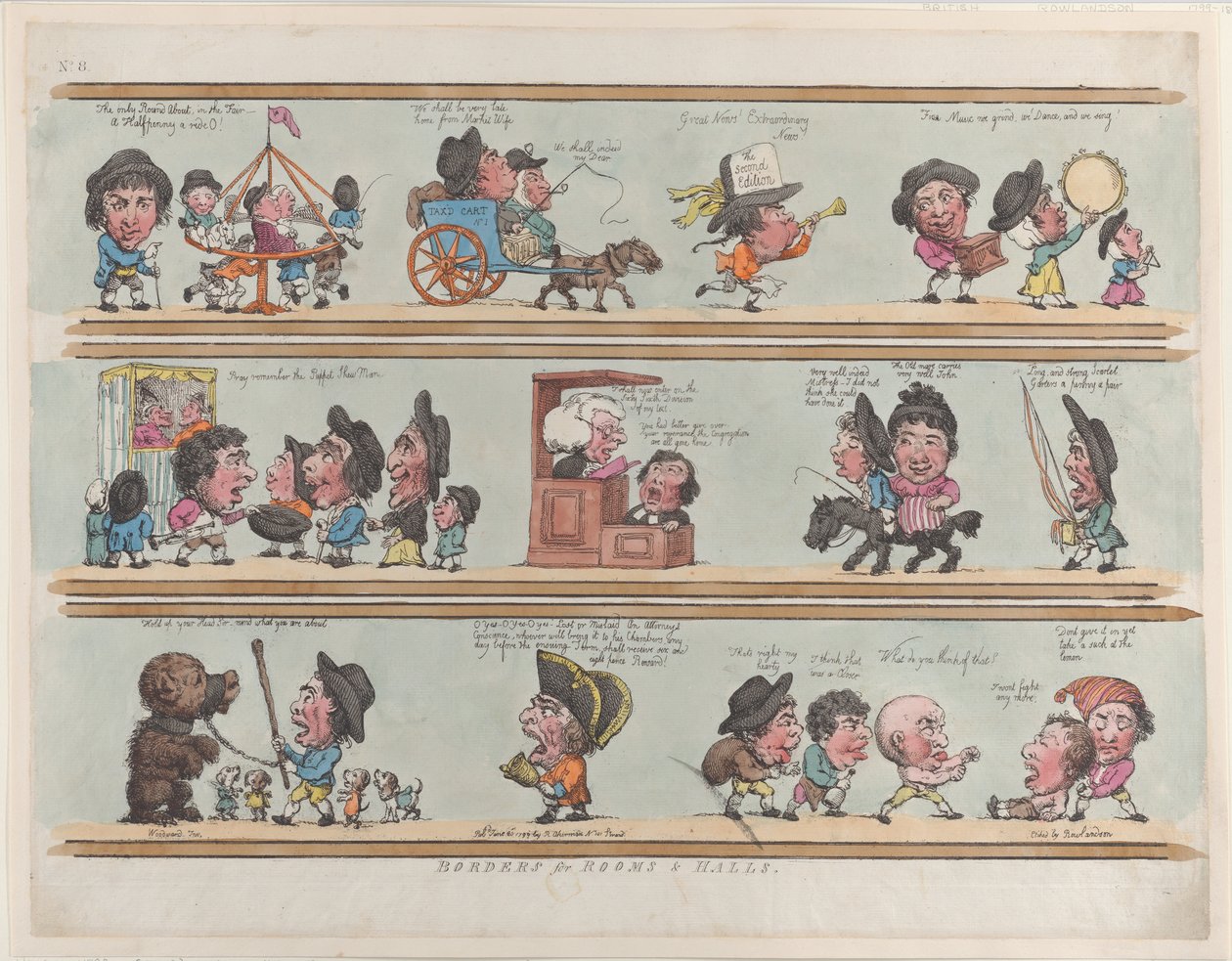 Borders for Rooms & Halls, Tavle 8, 20. juni 1799., 20. juni 1799. af Thomas Rowlandson