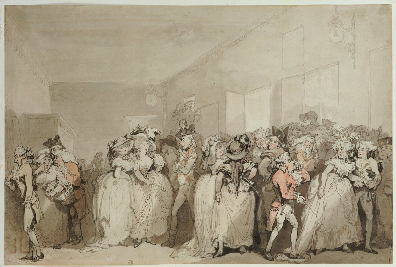 Box-Bobby liggestole, 1785 af Thomas Rowlandson