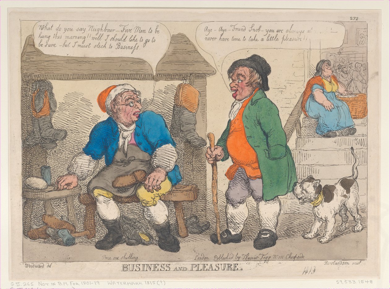 Forretning og fornøjelse, [1813], genoptryk., [1813], genoptryk. af Thomas Rowlandson