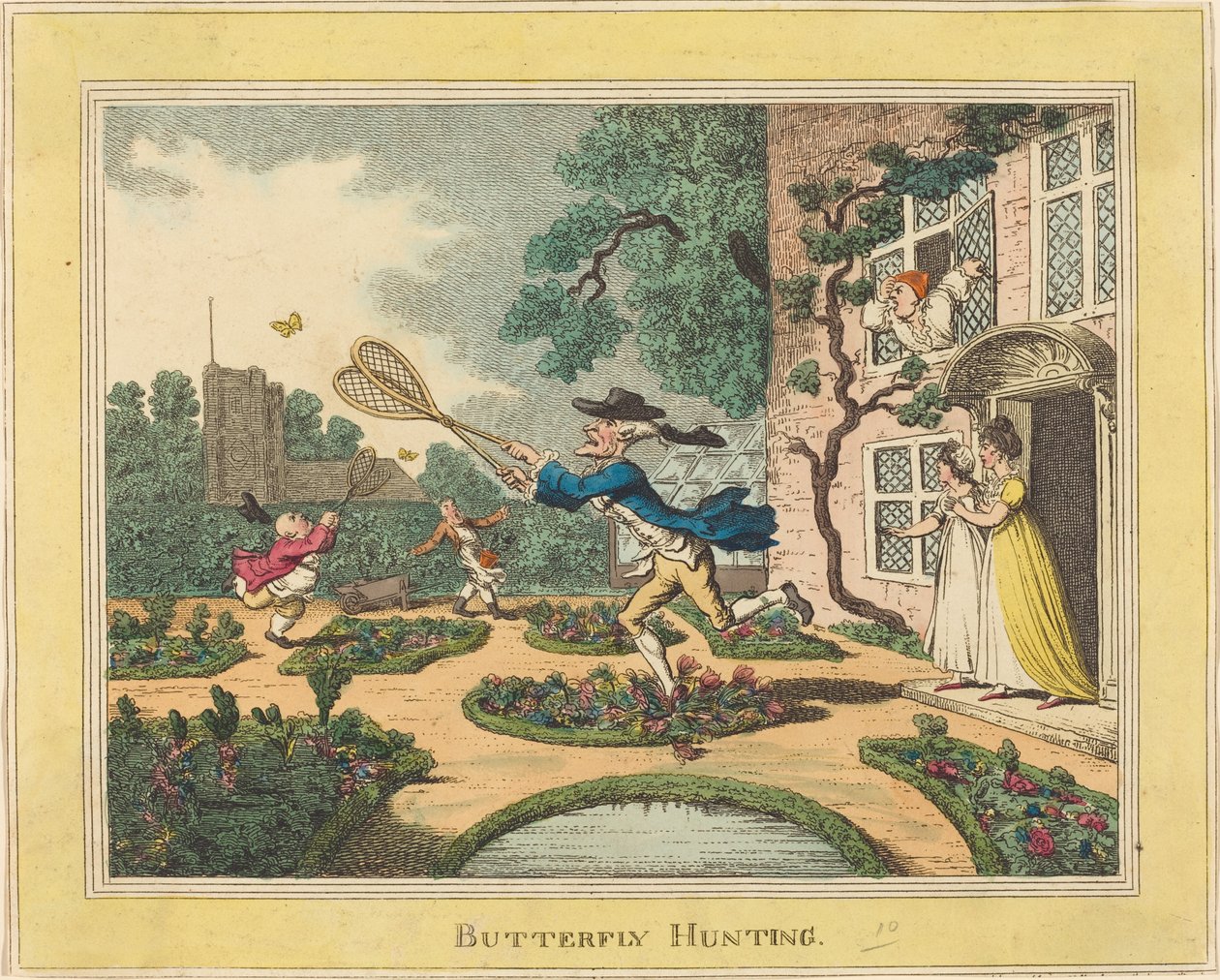 Sommerfuglejagt af Thomas Rowlandson