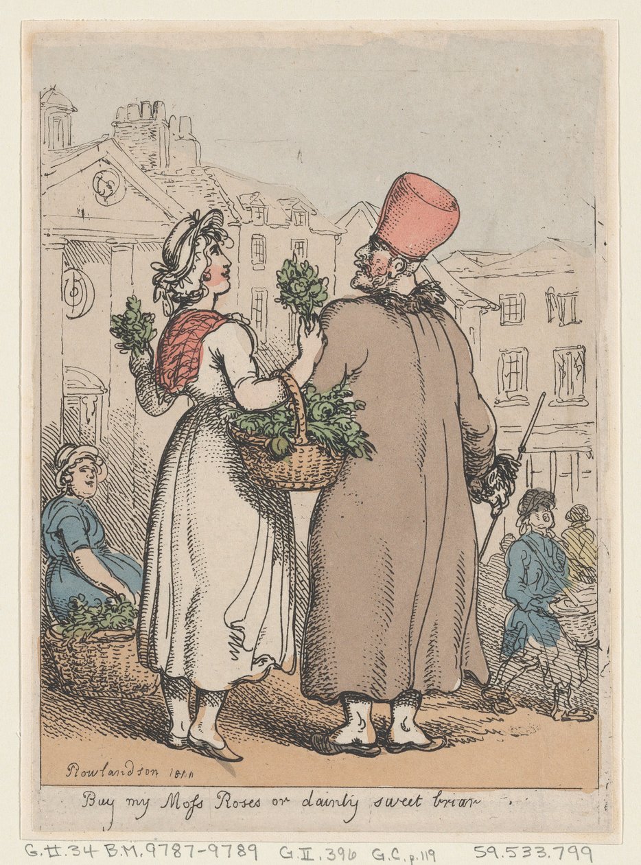 Køb My Moss Roses, eller Dainty Sweet briar, 1811., 1811. af Thomas Rowlandson