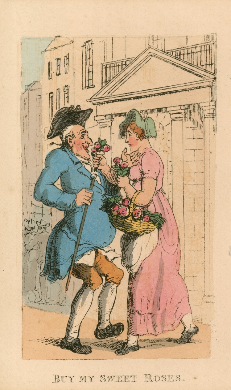 Køb mine søde roser (farvet indgravering) af Thomas Rowlandson