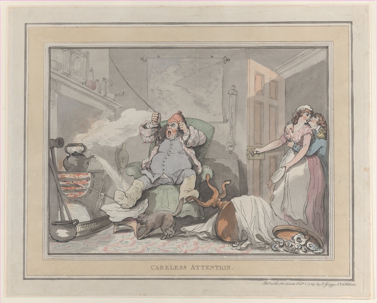 Skødesløs Opmærksomhed, 1. Februar 1789., 1. Februar 1789. af Thomas Rowlandson